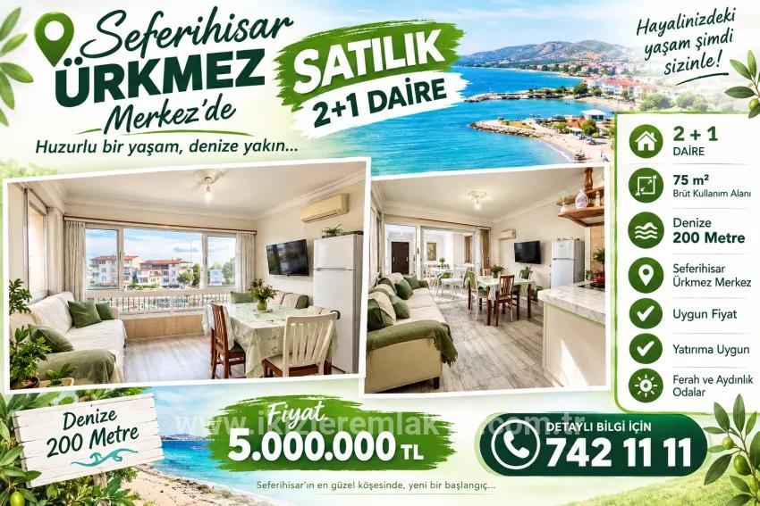 2+1-Zimmer Appartement Zu verkaufen in Mersin Alanı Bz. Seferihisar Ürkmez - 80 m²