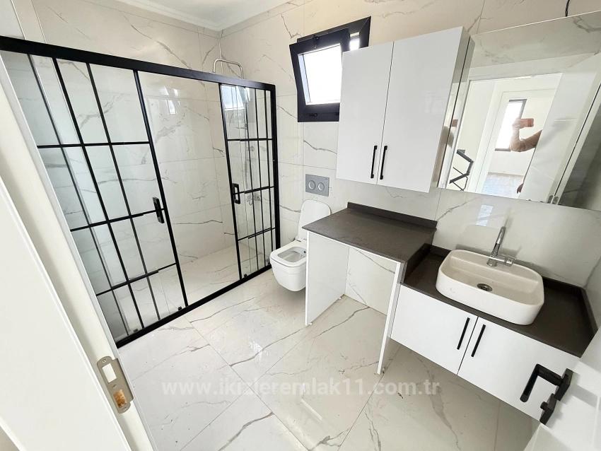 Brand New 3+1 Villa With Spacious Garden For Sale Near The Sea In Doğanbey, Seferihisar