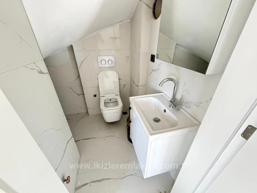 Brand New 3+1 Villa With Spacious Garden For Sale Near The Sea In Doğanbey, Seferihisar