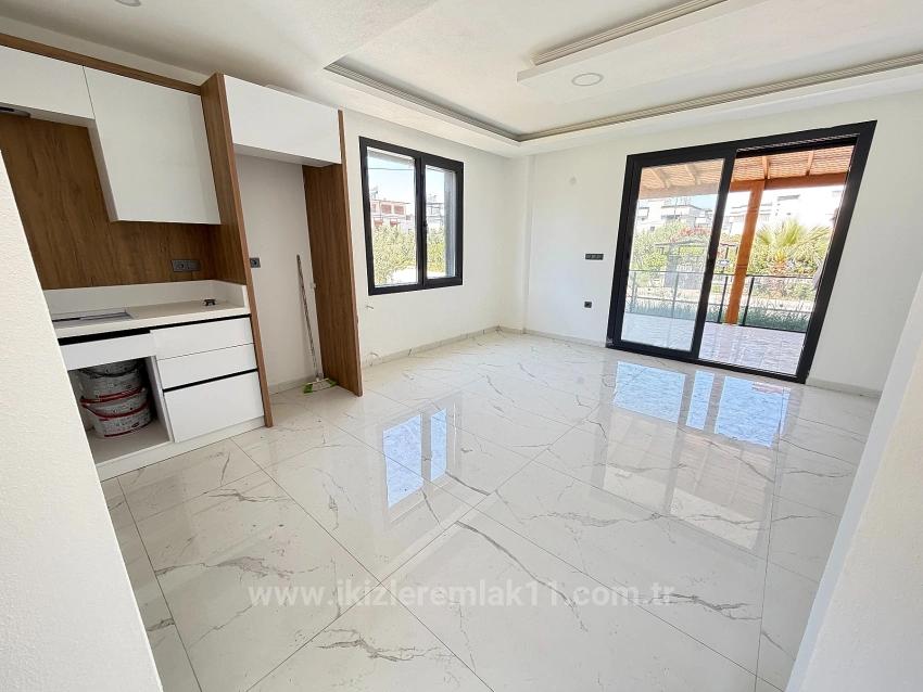 Brand New 3+1 Villa With Spacious Garden For Sale Near The Sea In Doğanbey, Seferihisar