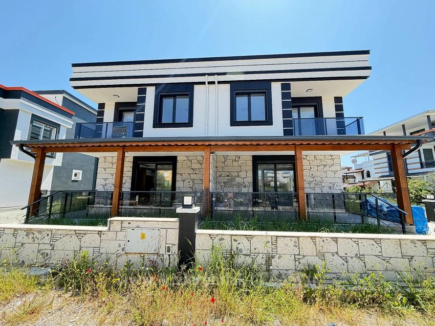 Brand New 3+1 Villa With Spacious Garden For Sale Near The Sea In Doğanbey, Seferihisar