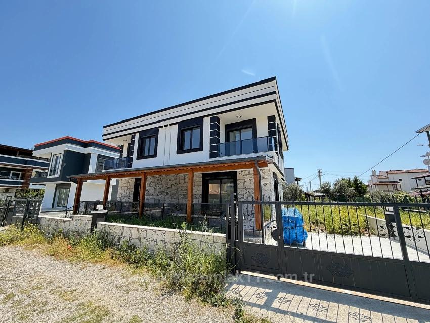 Brand New 3+1 Villa With Spacious Garden For Sale Near The Sea In Doğanbey, Seferihisar