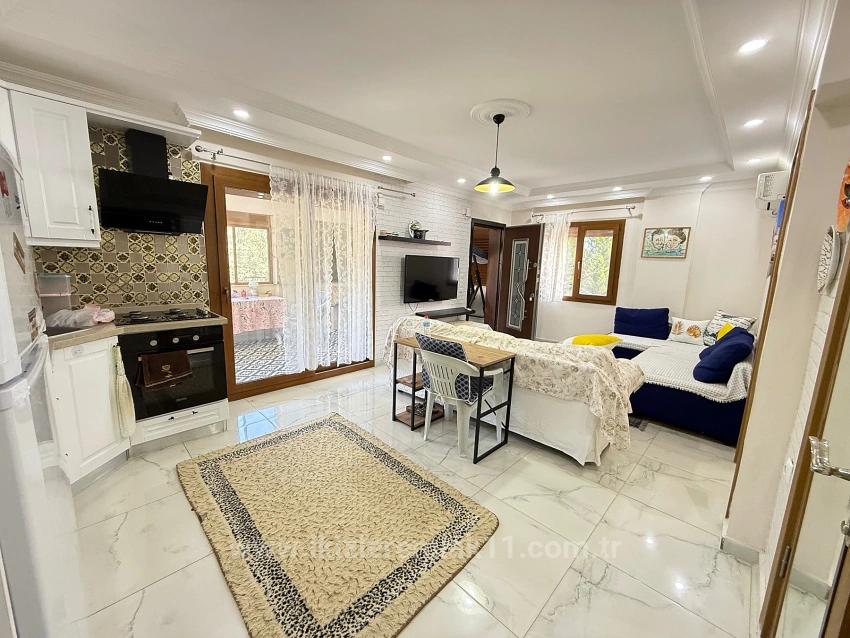 2+1 Fully Furnished Villa With Garden For Sale In Doğanbey, Seferihisar