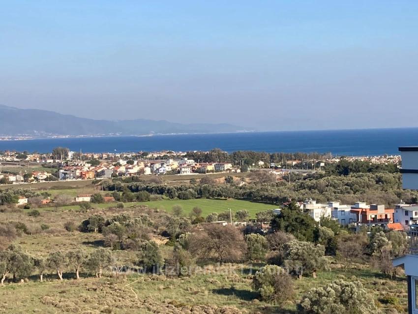 2+1 Villa With Sea View And Garden For Sale In Doğanbey, Seferihisar