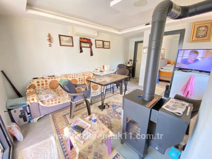Seferihisar Bengiler'de Sea Side Spacious Garden Low-cost 1+1 Ground Floor Apartment