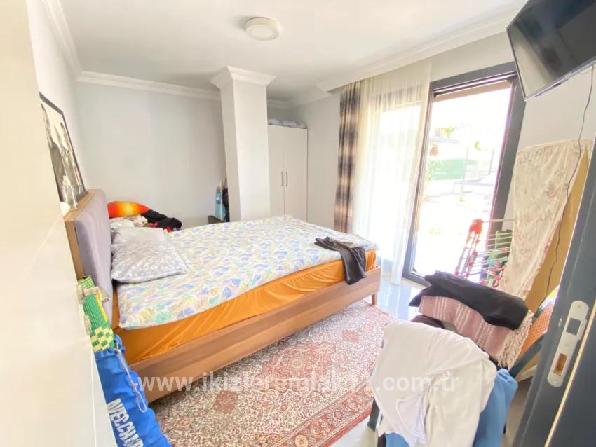 Seferihisar Bengiler'de Sea Side Spacious Garden Low-cost 1+1 Ground Floor Apartment