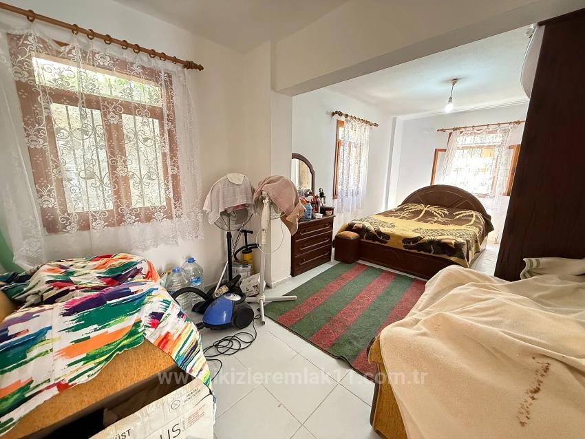 3+1 Garden Apartment For Sale In Ürkmez, 250 Meters From The Sea, Affordable Price