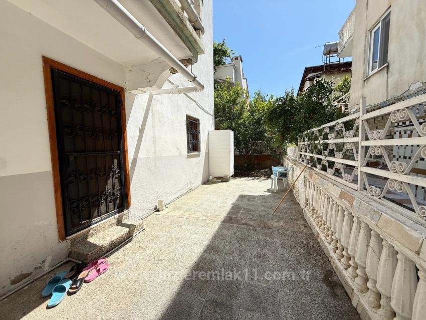 3+1 Garden Apartment For Sale In Ürkmez, 250 Meters From The Sea, Affordable Price