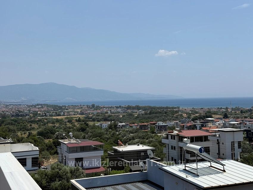 3+1 Villa With Sea View And Detached Garden For Sale In Seferihisar Doğanbey
