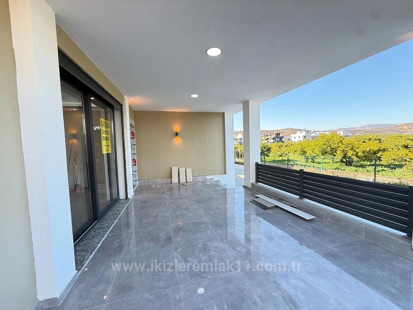 Luxury Brand New 3+1 Villa With Garden For Sale Near The Sea In Doğanbey, Seferihisar.