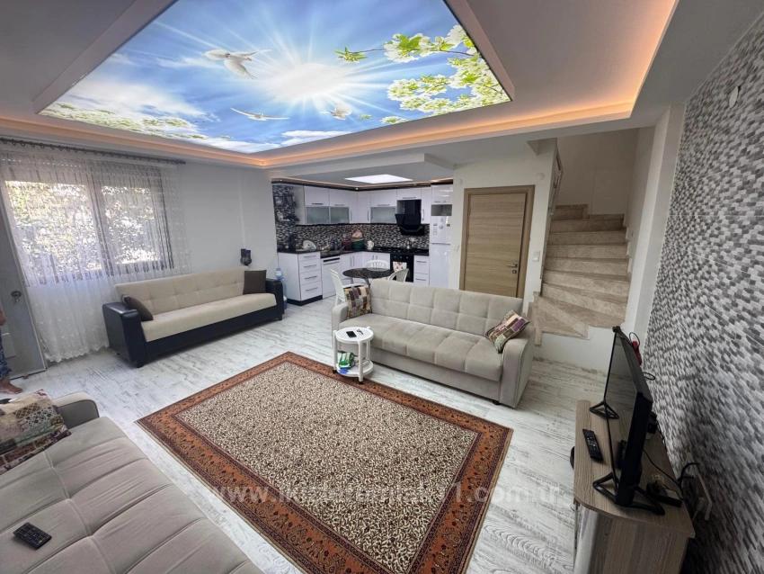 2+1 Duplex Summer House For Sale In Doğanbey Center, Seferihisar