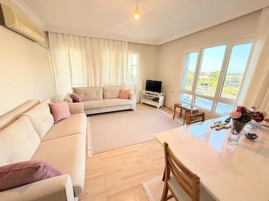In Ürkmez, 400 M To The Sea, Separate Kitchen Double Balcony Spacious 2+1 Apartment