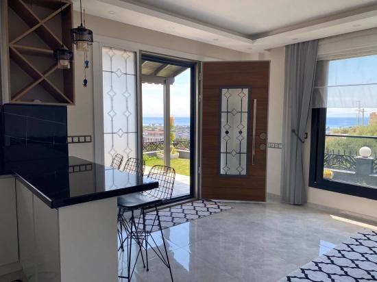 3+1 Detached Villa With Sea View And Pool For Sale In Seferihisar Doğanbey