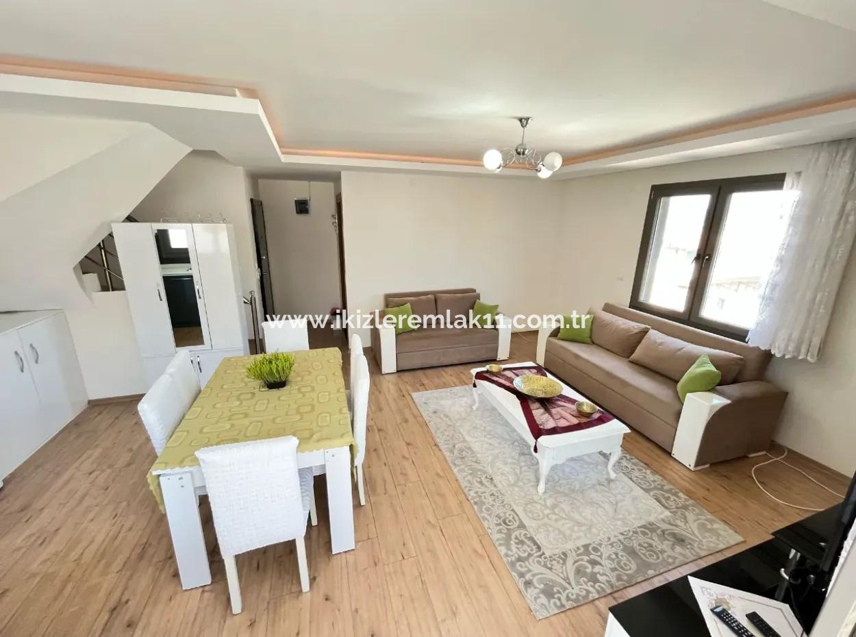2 1 Apartment Duplex With Fully Furnished Terrace For Sale In Ürkmez Center