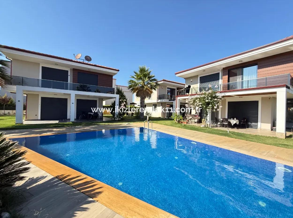 3 1 Detached Garden Duplex Villa With Pool For Sale In Doganbey, Seferihisar