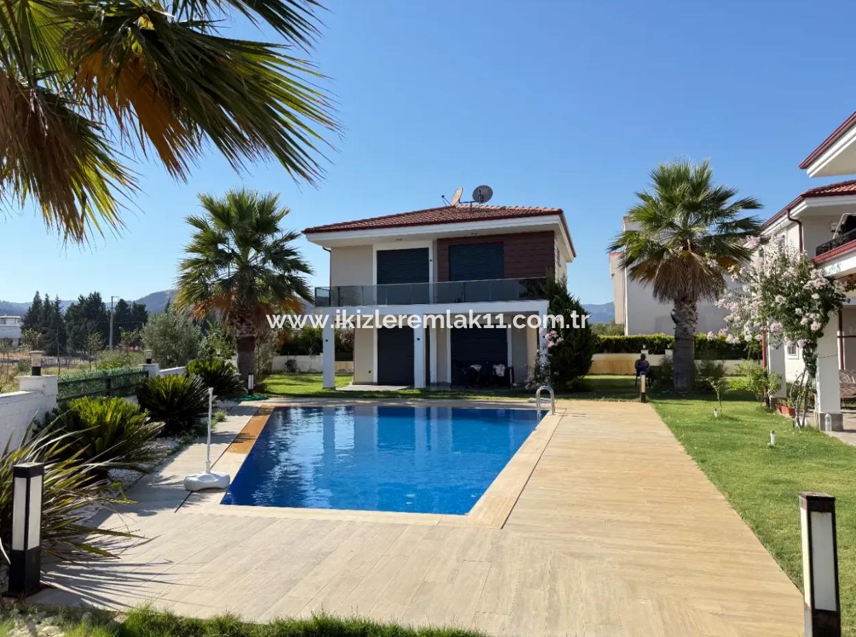 3 1 Detached Garden Duplex Villa With Pool For Sale In Doganbey, Seferihisar