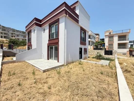 3 In 1 Brand New Villa With Sea View Garden For Sale In Doganbey, Seferihisar