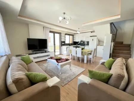 2 1 Apartment Duplex With Fully Furnished Terrace For Sale In Ürkmez Center