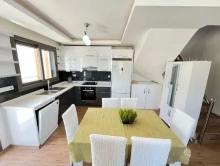 2 1 Apartment Duplex With Fully Furnished Terrace For Sale In Ürkmez Center