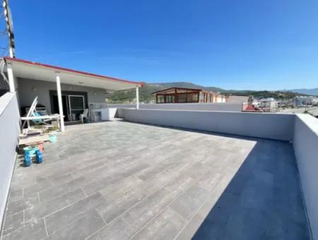 2 1 Apartment Duplex With Fully Furnished Terrace For Sale In Ürkmez Center