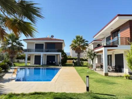 3 1 Detached Garden Duplex Villa With Pool For Sale In Doganbey, Seferihisar