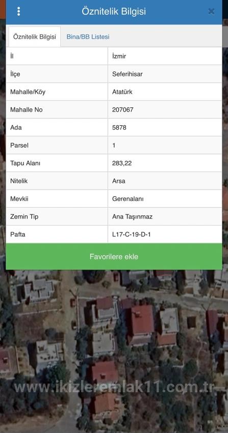 Seferihisar Doğanbey’de Satılık 285 Metre² İmarlı Köşe Arsa
